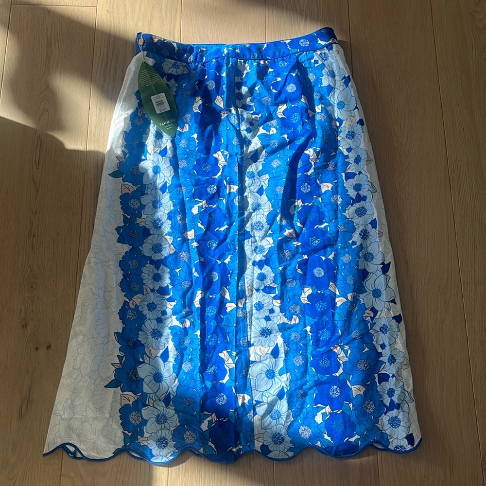 Farm Rio skirt blue and white
